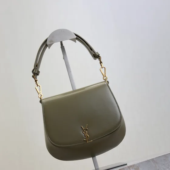 YSL Voltaire Light Sage Green Shoulder Bag