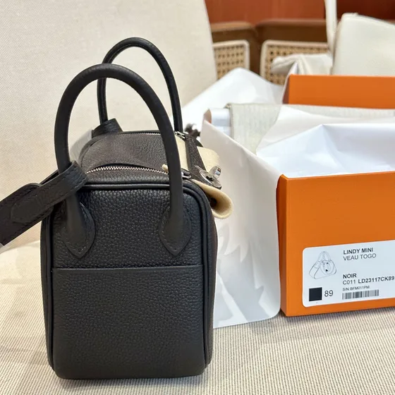 Hermes Lindy Mini Đen Shoulder Bag