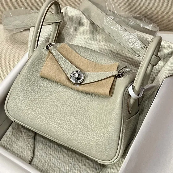 Hermes Lindy Mini Pearl Gris Bolso bandolera
