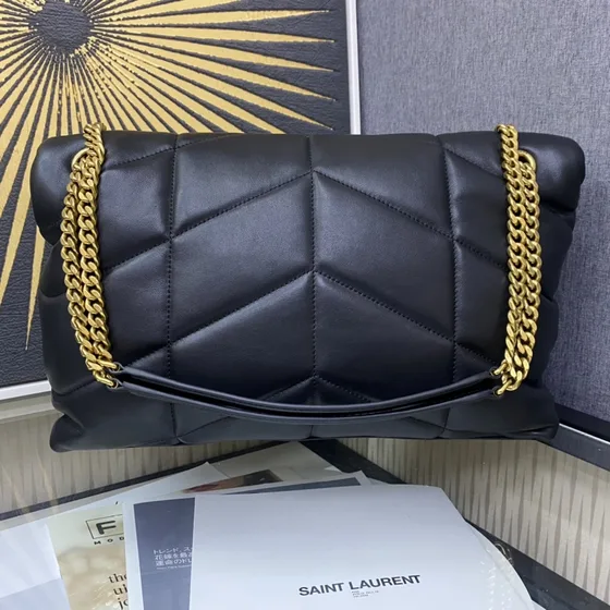 YSL Loulou Puffer Negro Bolso bandolera