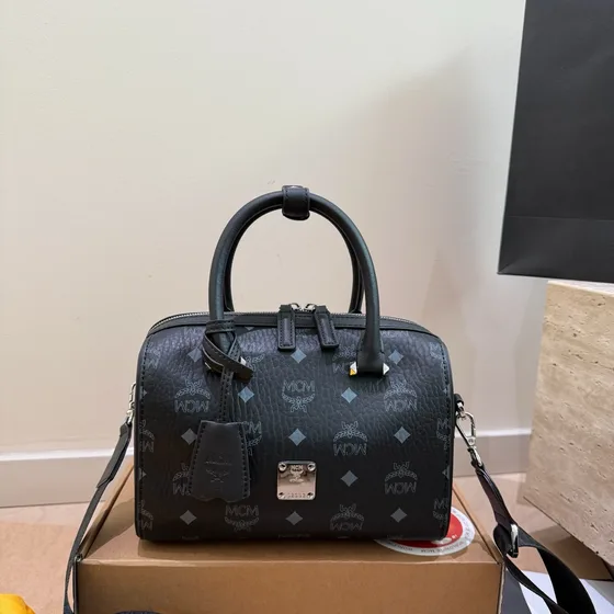 MCM Boston Bag Cognac Top Handle