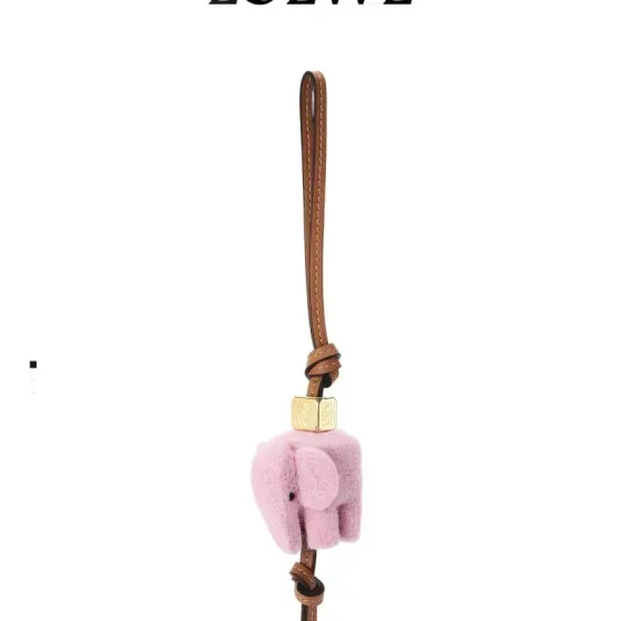 Loewe Elephant Charm Pink Pouch