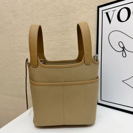 Hermes Cargo Picotin Lock Beige Tophåndtag