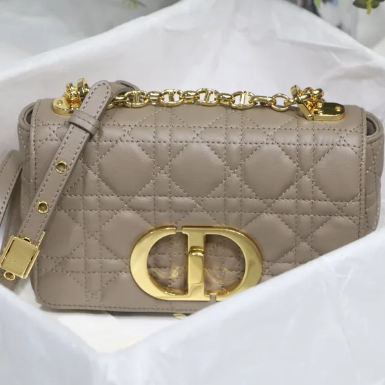 Dior Dior Caro Chain Bag Beige Crossbody