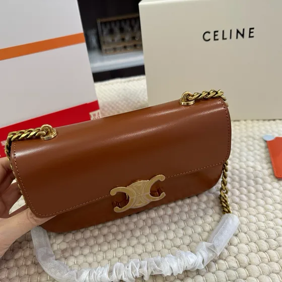Celine Triomphe Tan Bolso bandolera