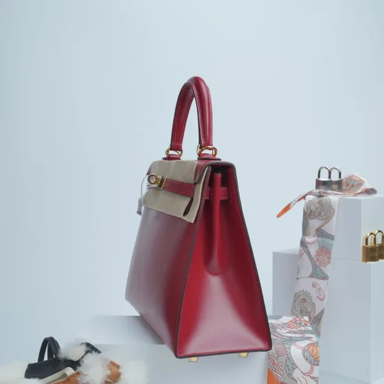 Hermes Kelly Đỏ Top Handle