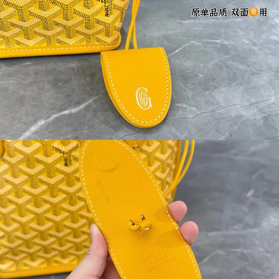 Goyard Anjou Mini Yellow Tote Bag