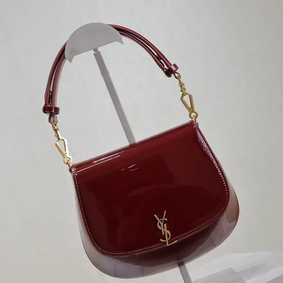 YSL Voltaire Top Handle Burgundy Top Handle