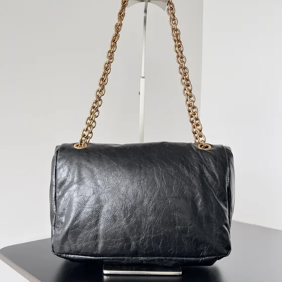 Balenciaga Monaco Medium Chain Bag Black Shoulder Bag