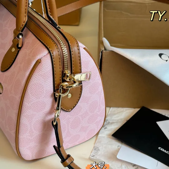 Coach Rowan Satchel Powder Rose Anse supérieure