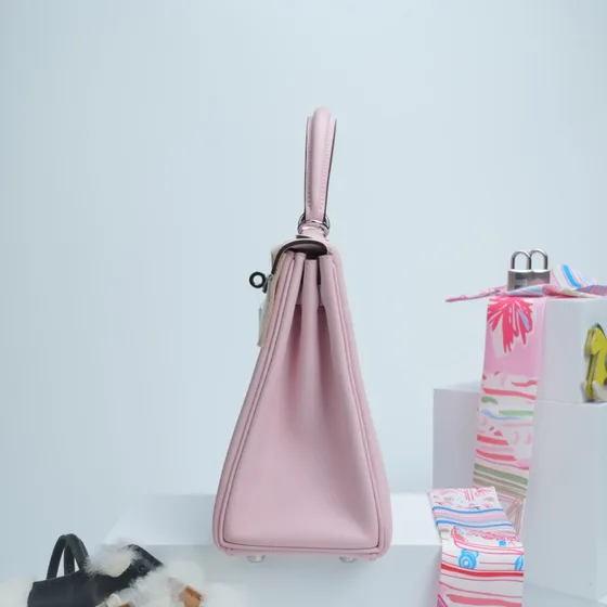 Hermes Kelly สีชมพู Top Handle