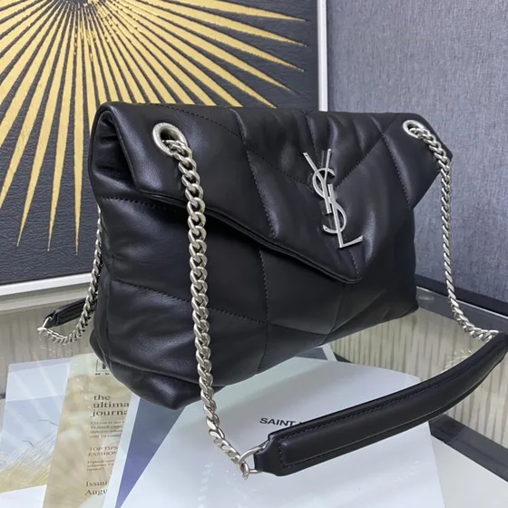 YSL Loulou Puffer Black Shoulder Bag