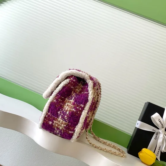 Chanel Classic Flap Purple Shoulder Bag
