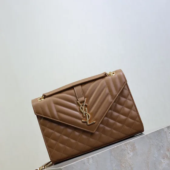 YSL Envelope Marron Crossbody