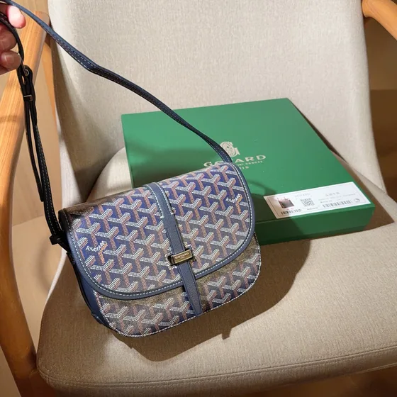 Goyard Belvedere Pm Navy Blue Crossbody