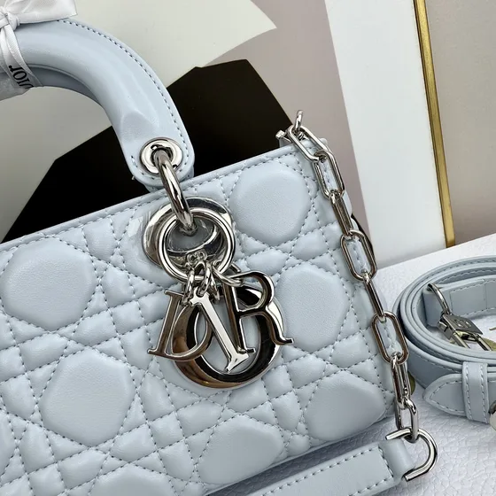 Dior Lady D-Joy Glacier Blu 22cm Manico