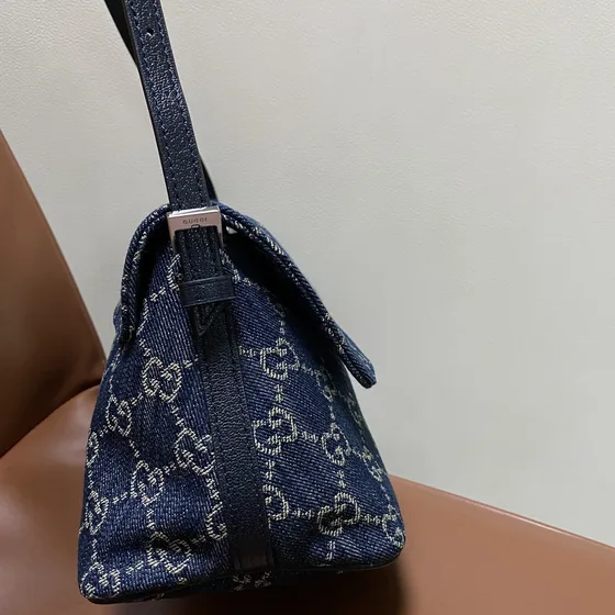 Gucci Madison Denim أزرق 31cm Shoulder Bag