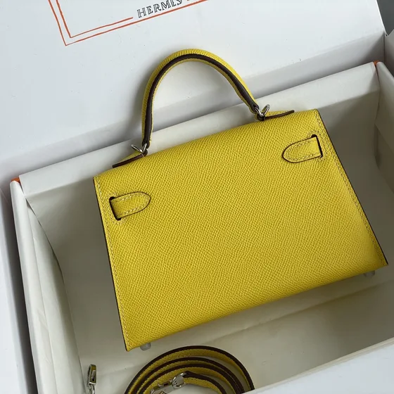 Hermes Kelly Mini Jaune Anse supérieure