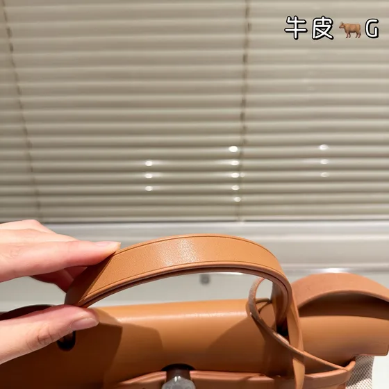 Hermes Herbag Beige/Marrón Asa superior