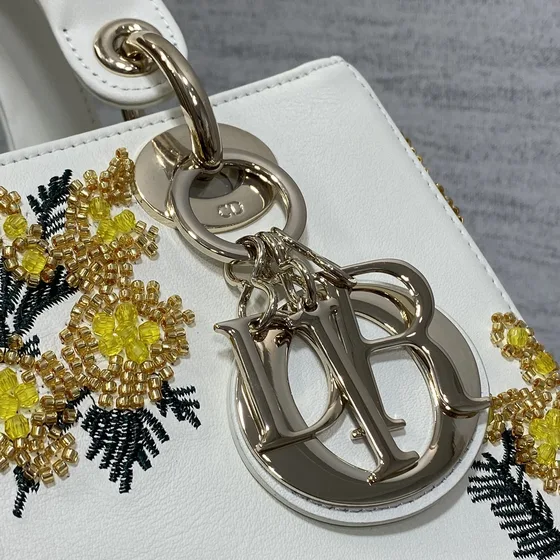 Dior Lady Dior White Top Handle
