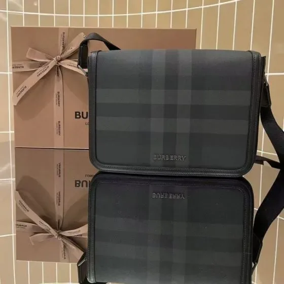 Burberry Alfred Messenger Bag Charcoal Crossbody