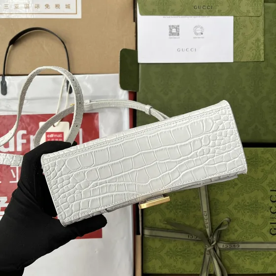 Balenciaga Hourglass Anse supérieure Bag Blanc Anse supérieure