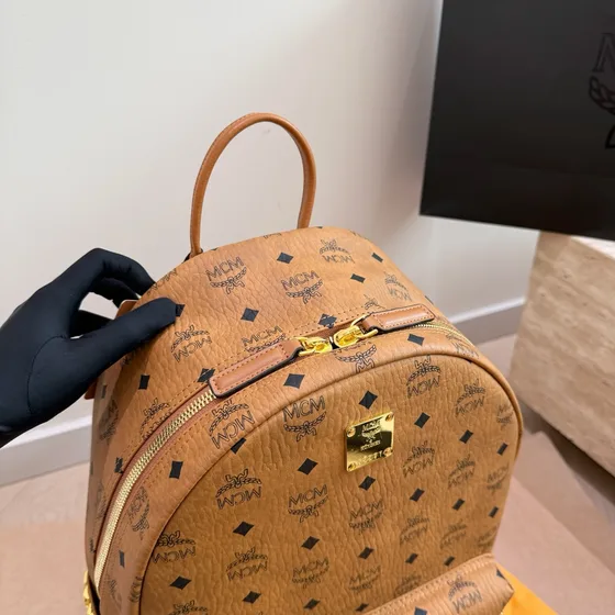 MCM Stark Backpack Cognac Backpack