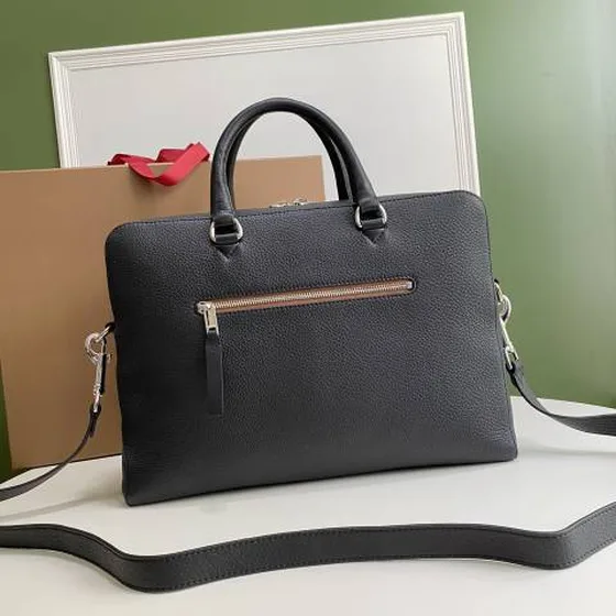 Burberry Briefcase Black 37 x 9 x 27cm business