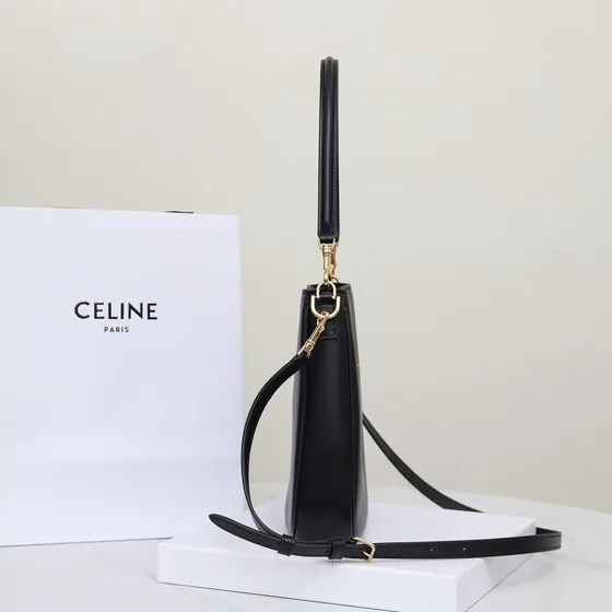 Celine Camille 16 Soft Siyah Omuz çantası
