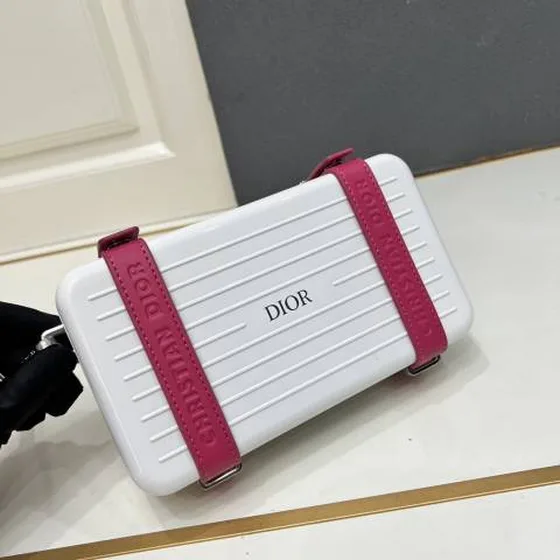 Dior x Rimowa 1A927 Branco Rosa 13x20x6cm crossbody