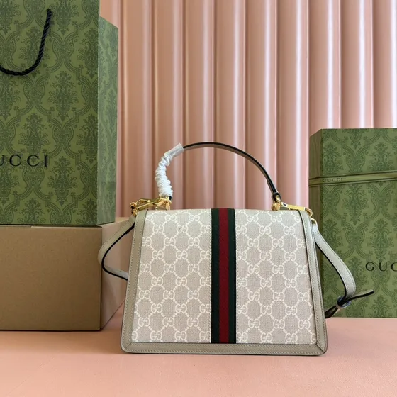 Gucci Ophidia Gg Small Top Handle Bag بيج Top Handle
