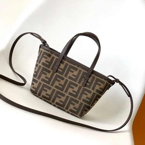 Fendi Roll Mini Shoppertasketur Brun Shoppertasketur