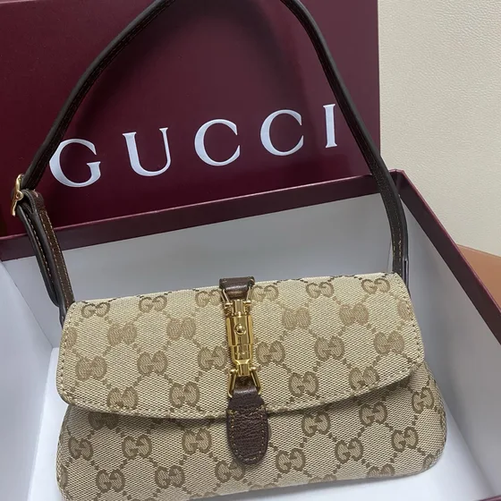 Gucci Jackie 1961 Bege 21.5cm Bolsa de ombro