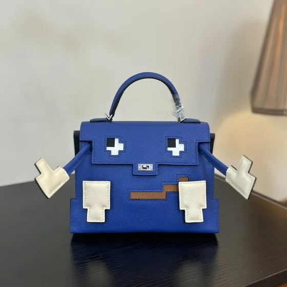 Hermes Kelly Doll Picto Blue Top Handle