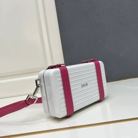 Dior x Rimowa 1A927 Branco Rosa 13x20x6cm crossbody