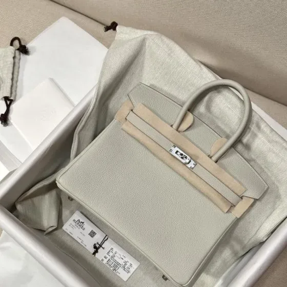 Hermes Birkin 25 Pearl Grey 25cm Top Handle