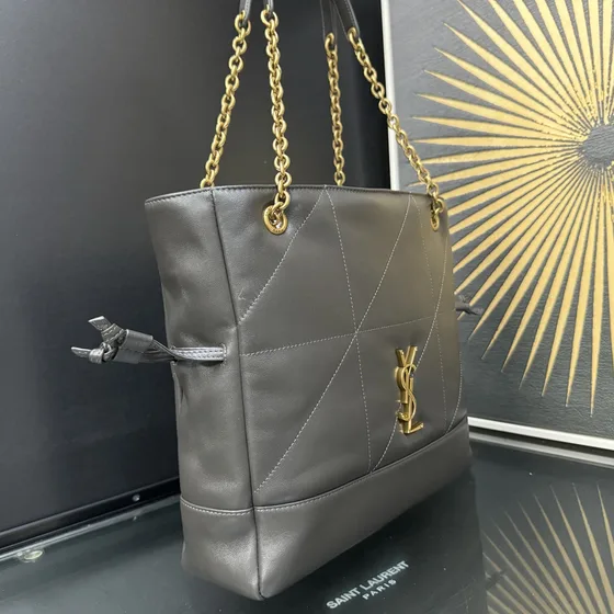 YSL Jamie Shopping Tote Gray Shoppertasche