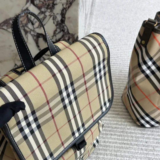 Burberry Vintage Check Nylon Backpack Archive Beige Backpack