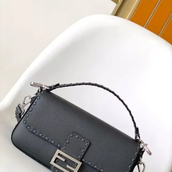 Fendi Baguette Dark Gray Shoulder Bag