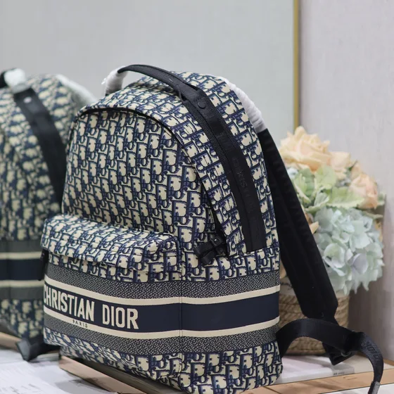 Dior Diortravel Backpack Beige And Blue Backpack