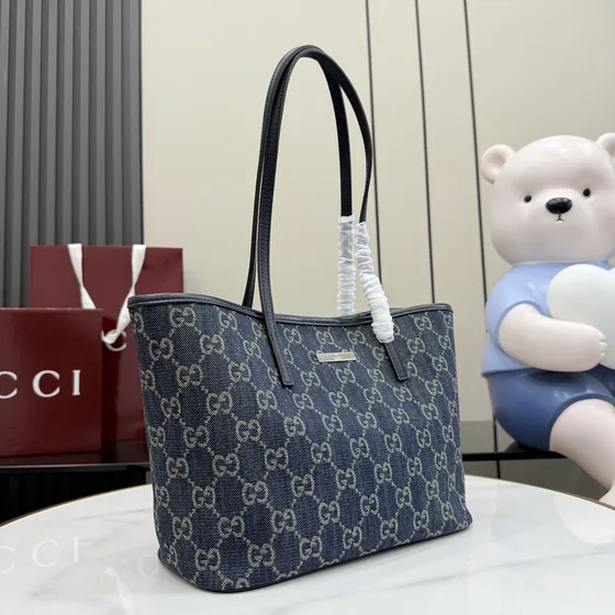 Gucci Gg Denim Bolsa tote Dark Azul Bolsa tote