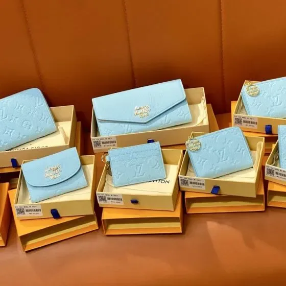 Louis Vuitton Card Holder Light Blue