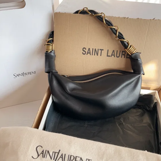 YSL Amalia 862558 Black 19x13x10cm Hobo
