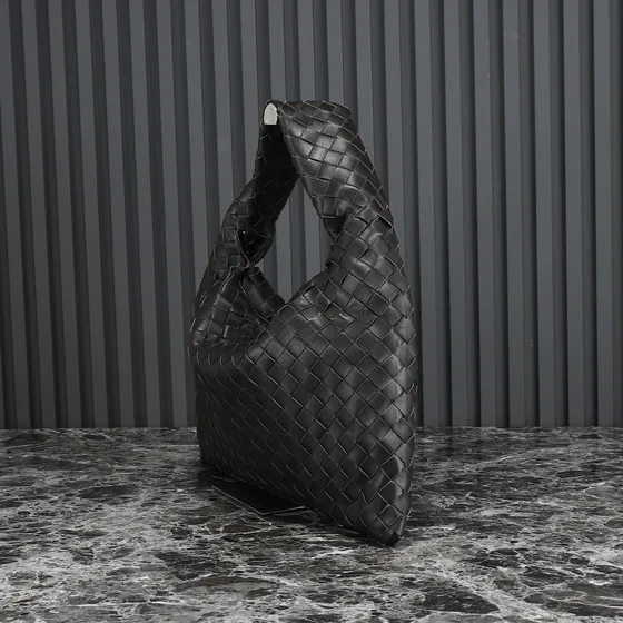 Bottega Veneta Hop Shoulder Bag Black Hobo