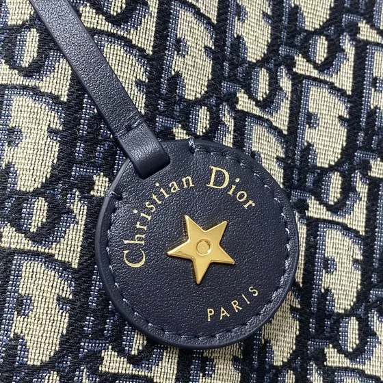 Dior Diorstar Sac seau Beige/Bleu marine Bleu Sac épaule