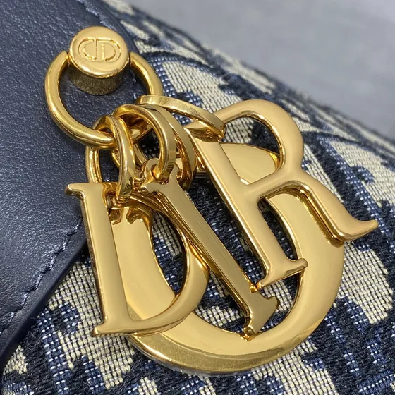 Dior Dior New Lock Hobo Bag Bege And Azul-marinho Azul Hobo