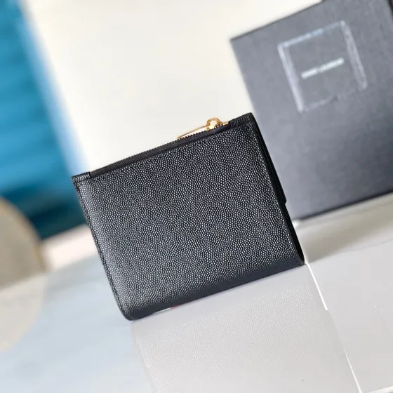 YSL Cassandre Matelassé Compact Tegnebog Sort Tegnebog