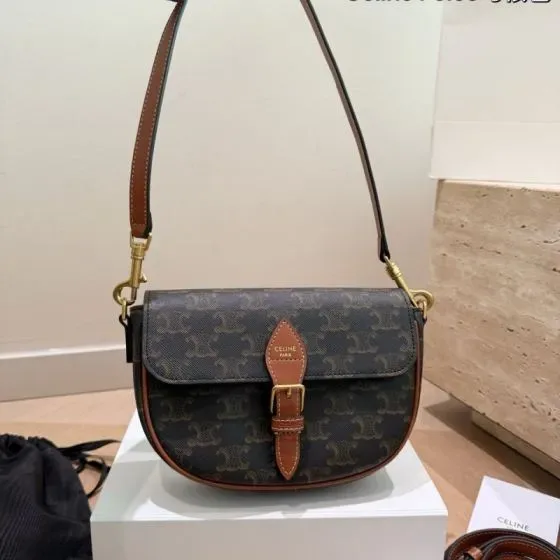 Celine Folco Bag Tan Shoulder Bag