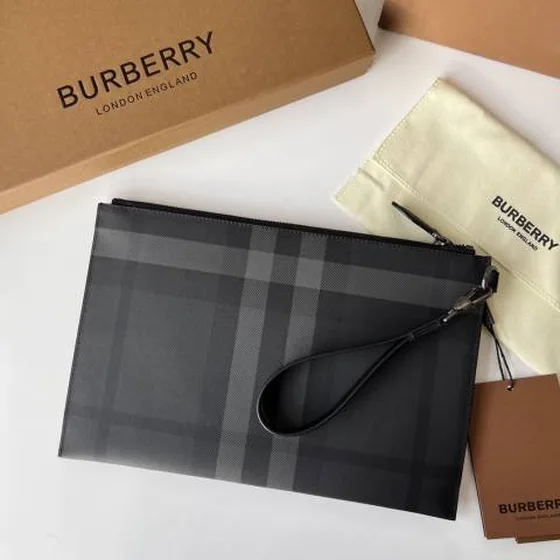 Burberry Aktentasche Schwarz Gray Check 30cm 19 5cm business