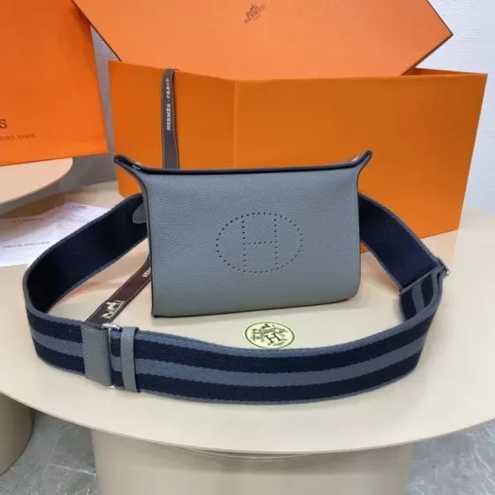 Hermes Videpoches Grey Crossbody